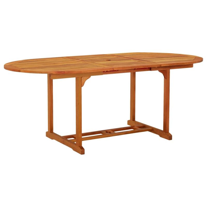 Garden Table Reddish-brown Solid eucalyptus wood Medium