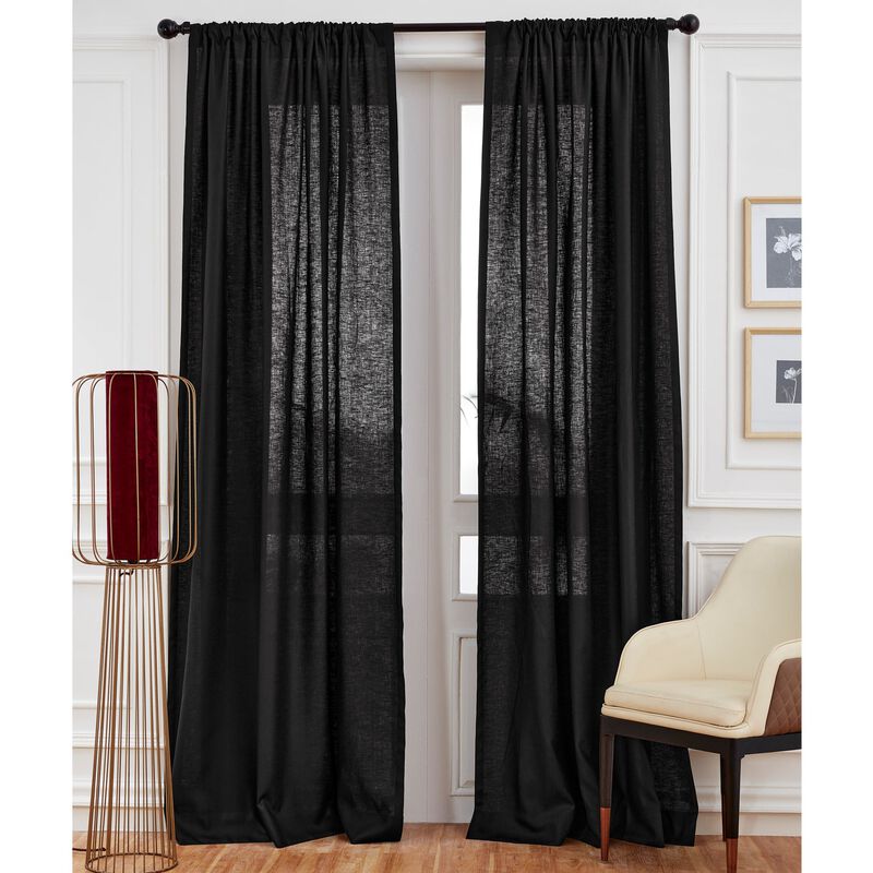Solino Home 100% Pure Linen Curtain - Linen Curtain