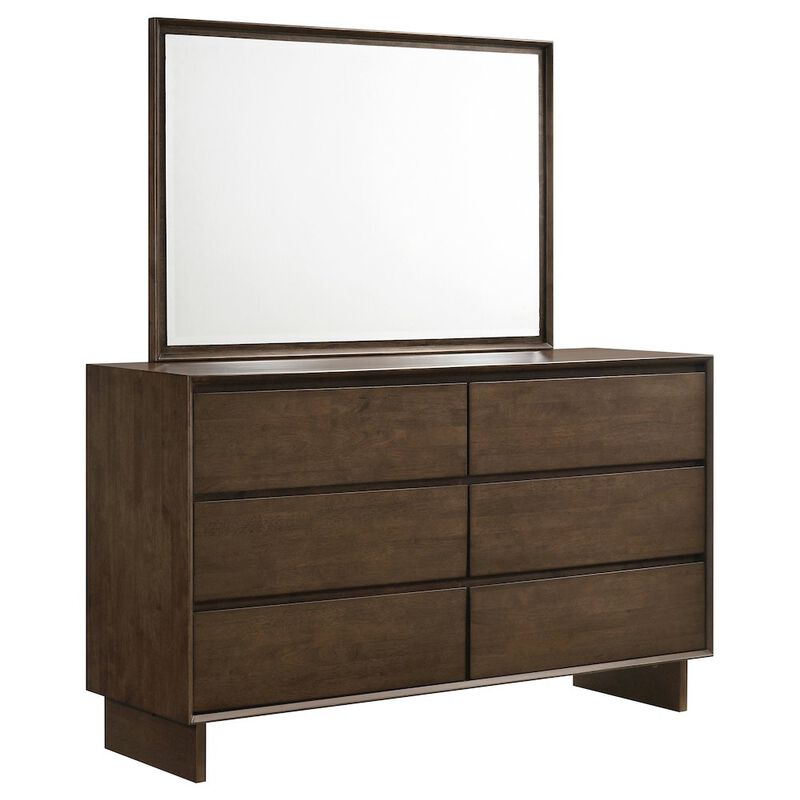 Coaster Co. of America Glenwood 6-drawer Dresser and Mirror Warm Brown image number 0