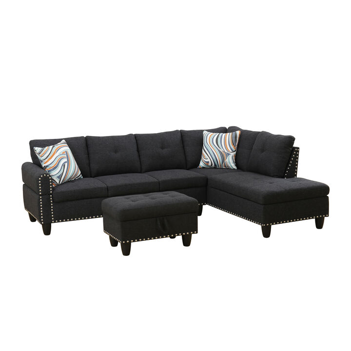 Lesfur L-Shaped Sectional Couch