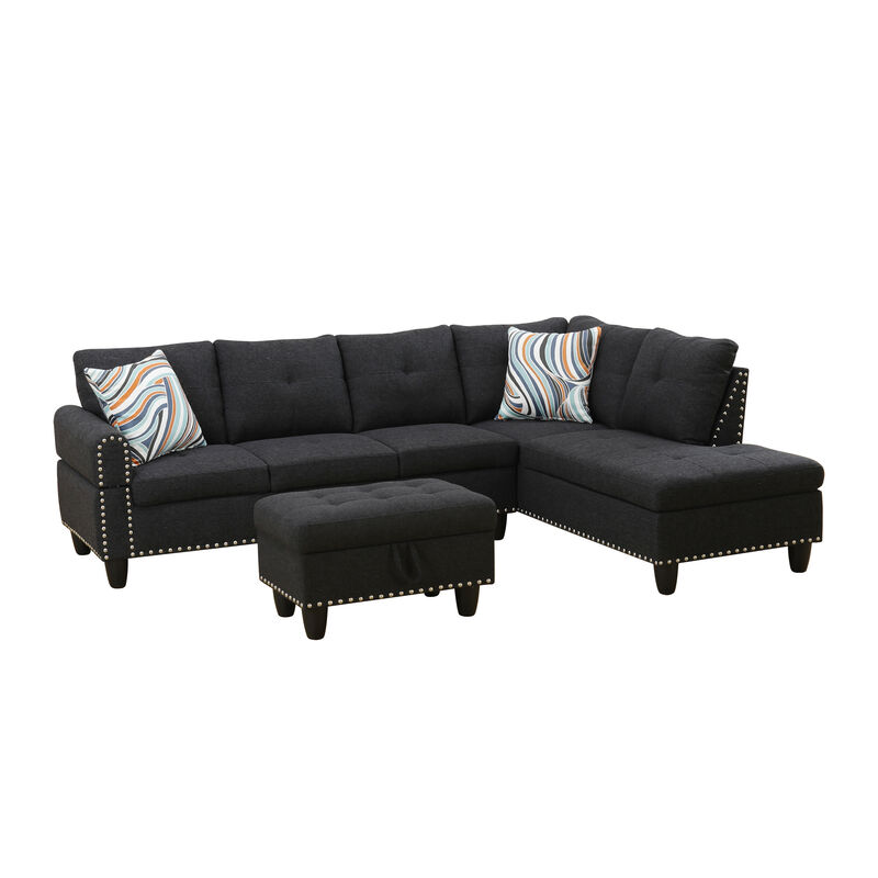 Lesfur L-Shaped Sectional Couch image number 0