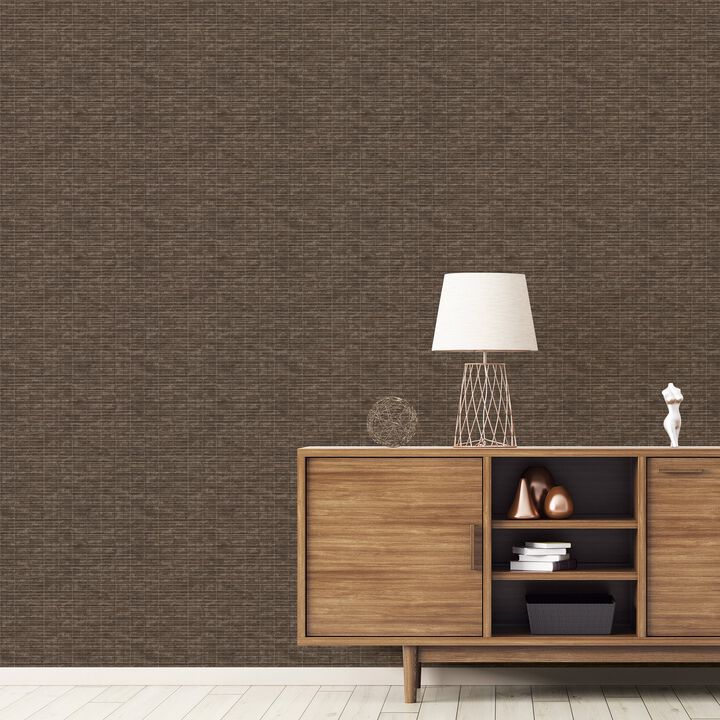 Texstyle Woven Weave Texture Bronze Brown Wallpaper G56633