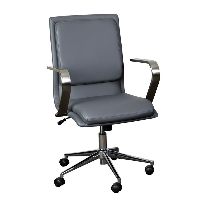 James Mid-Back Designer Executive Office Chair with Base and Arms