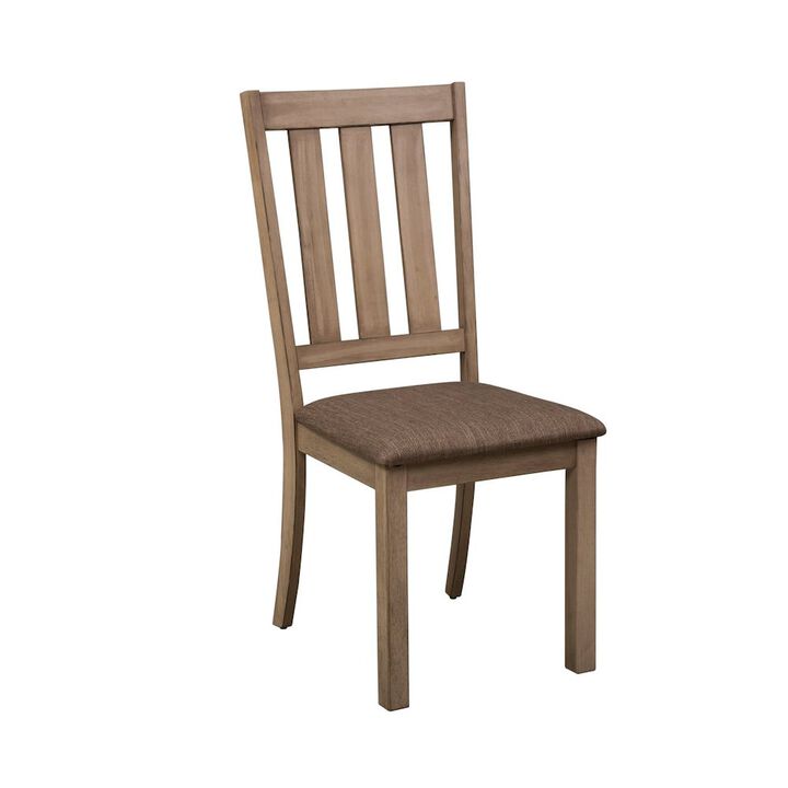 Liberty Furniture Sun Valley Slat Back Side Chair (RTA)-Set of 2 in Sandstone