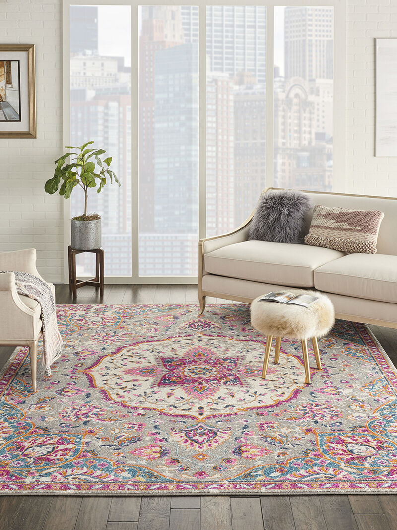 Passion PSN22 Gray/Multicolor 6'7" x 9'6" Rug image number 7