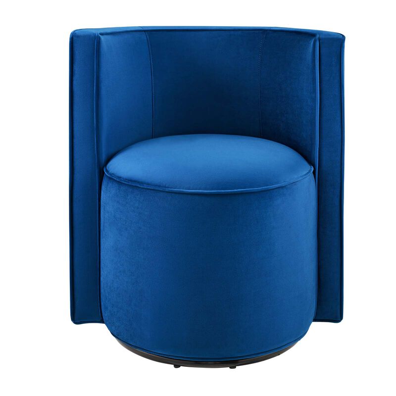 Della Performance Velvet Fabric Swivel Chair image number 4