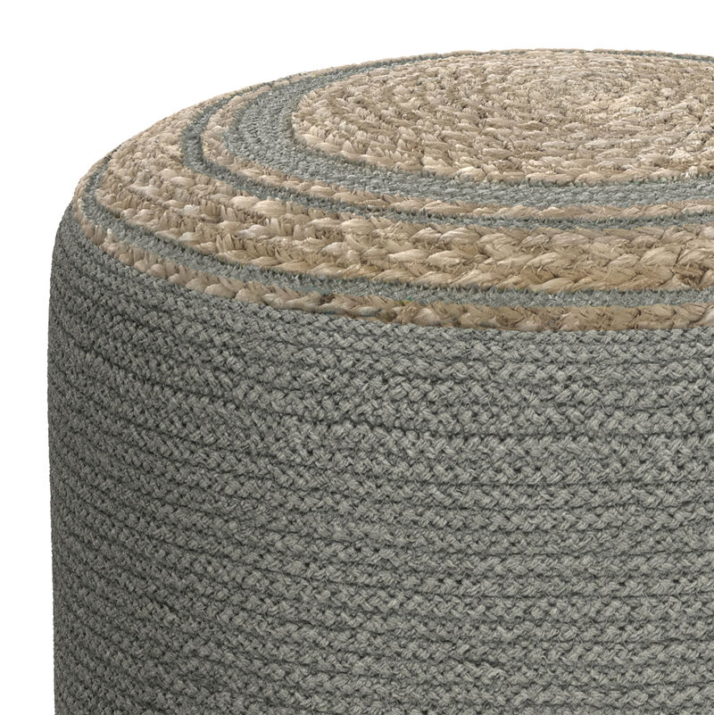 Serena Round Braided Pouf