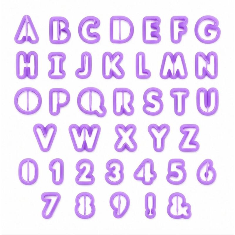 Pack of 40 Alphabet Number Fondant Cutters image number 0