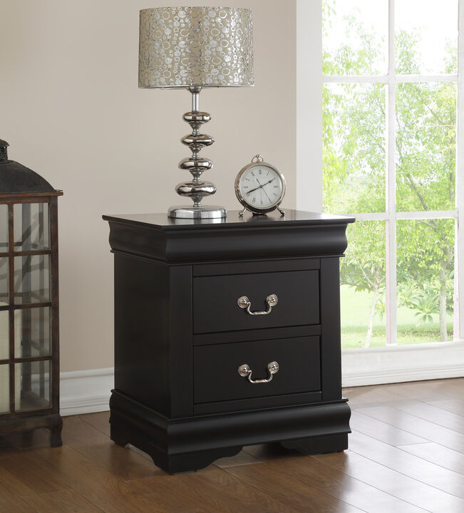 ACME Louis Philippe Nightstand, Black