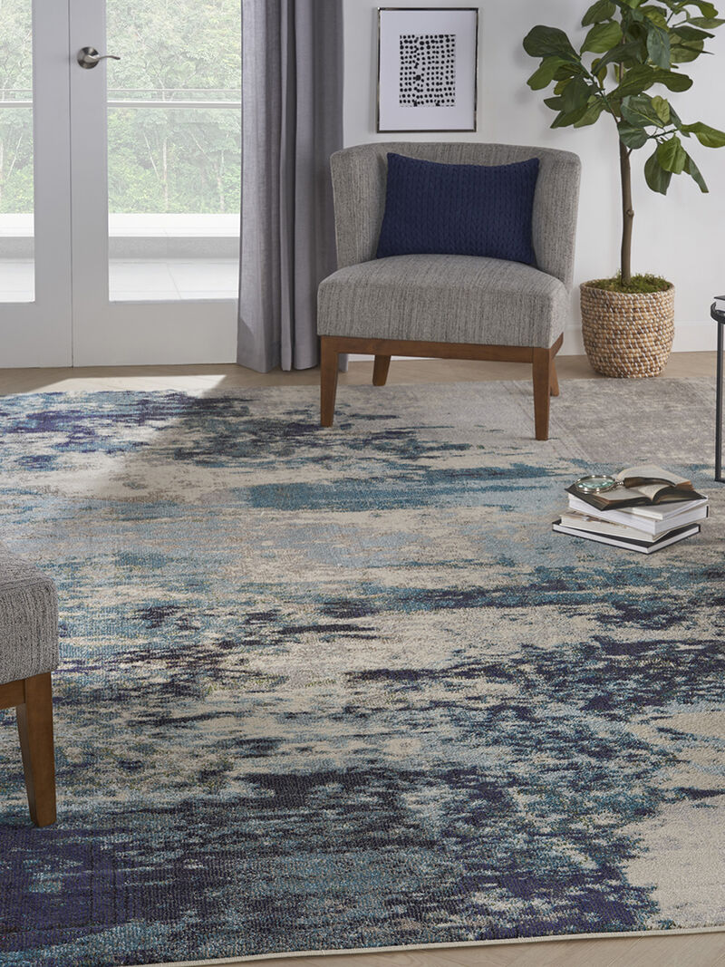 Celestial CES02 Ivory/Blue 10' x 14' Rug