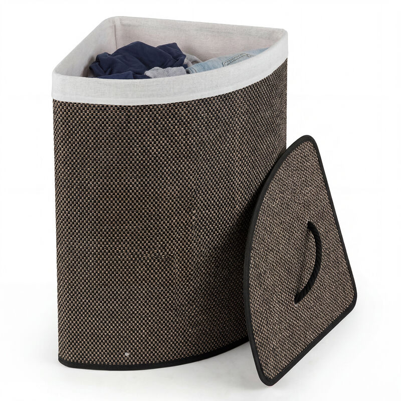 15 Gallon Wicker Laundry Hamper with Removable Liner and Lid image number 4