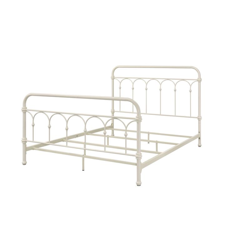 Citron Queen Bed, White Finish