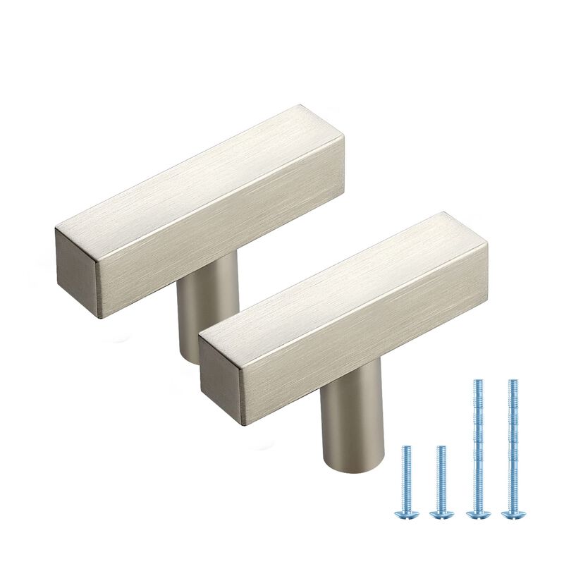 10 Pack Brushed Nickel Kitchen Cabinet Drawer Pulls Kitchen Cabinet Handles for Cupboard 2 Inch Cabinet Pulls with Single Hole S