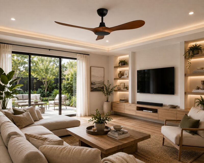 ENLIGHT 60" Smart DC Ceiling Fan, IP66 Outdoor/Coastal Rated, Matter Smart Home Integration, 3 Blades image number 4