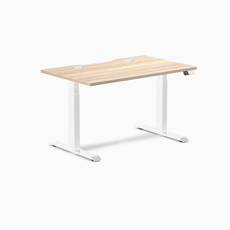 Desky Dual Scalloped Laminate Sit Stand Desk image number 0