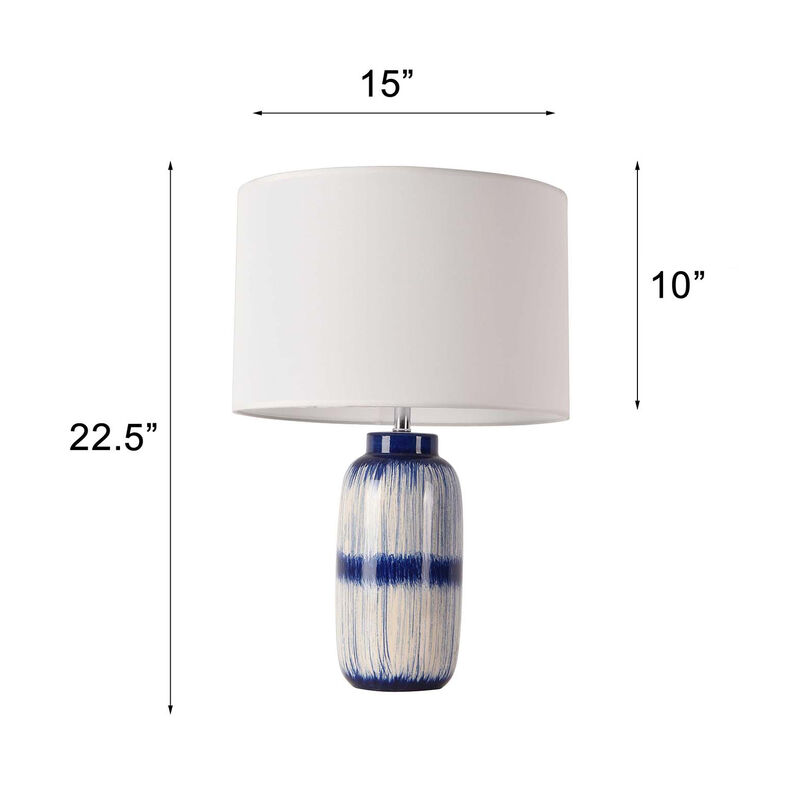 Pasargad Home Garcia Collection Metal & Ceramic Table Lamp Lights