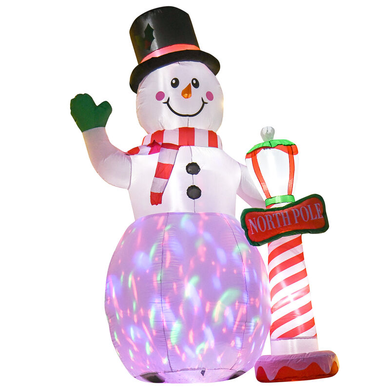 8 ft LED Light Up Snowman Outdoor Christmas Inflatable Lighted Yard Decoration