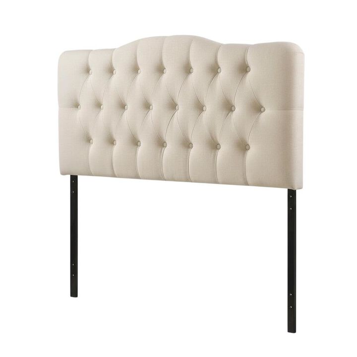 Upholstered Fabric King Headboard with Padded Design for Comfortable Support
