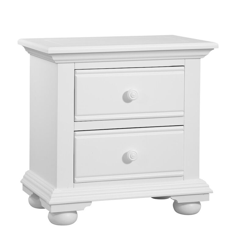 American Woodcrafters Cottage Traditions 2-Drawer Nightstand - White Cottage