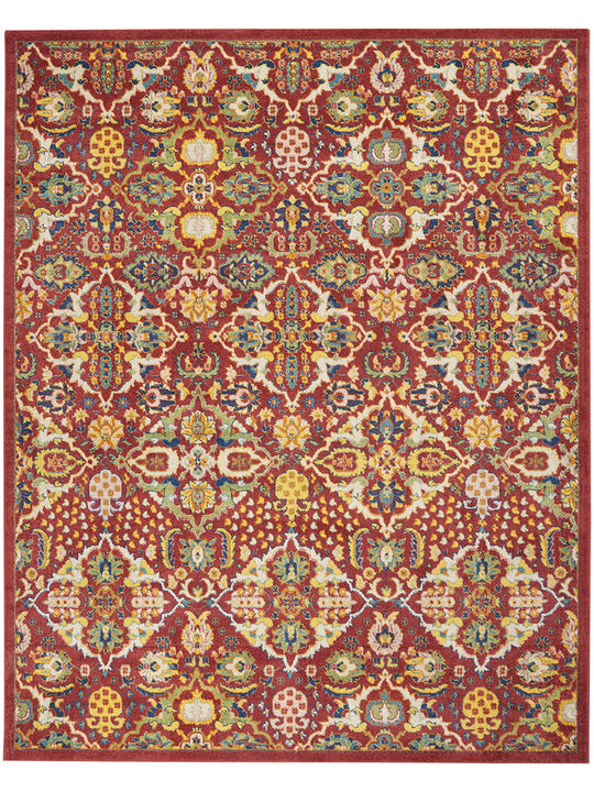 Allur ALR03 Red/Multicolor 9' x 12' Rug