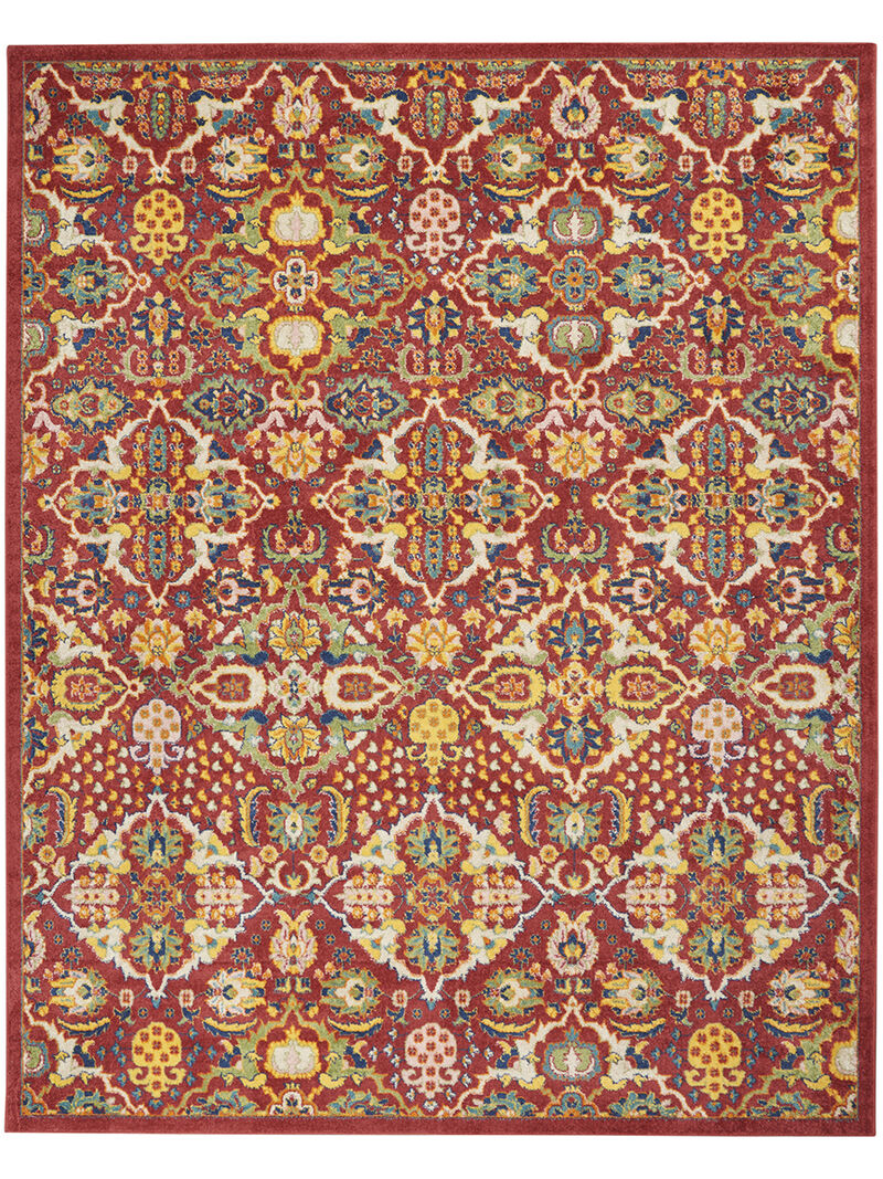 Allur ALR03 Red/Multicolor 9' x 12' Rug