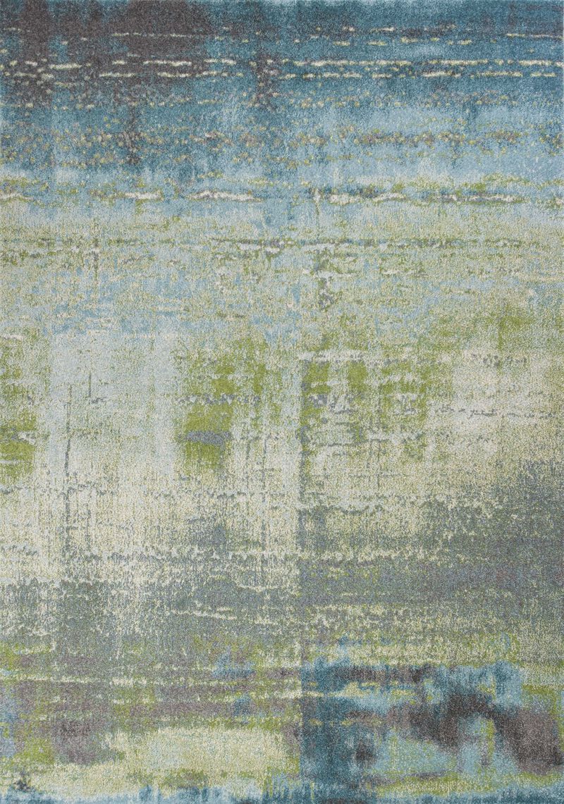 7' X 10'  Polypropylene Blue Or  Green Area Rug image number 0