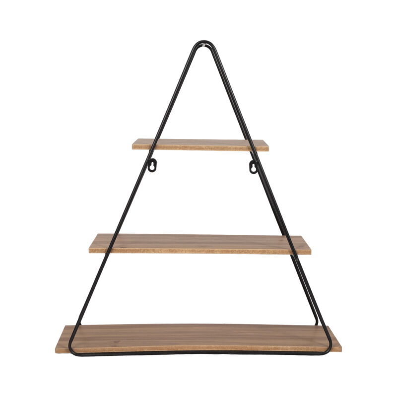 Metal/Wood Triangle Wall Shelf image number 4