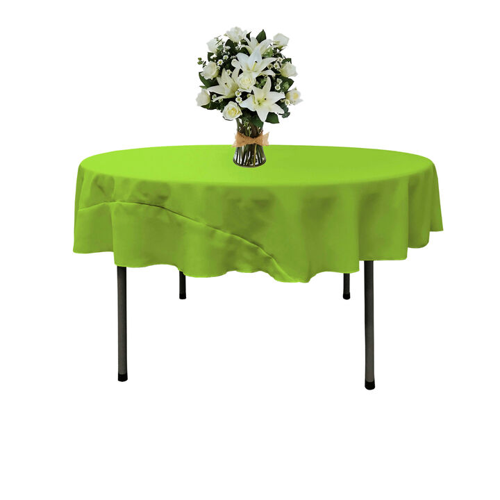 72in Round Table Cover Polyester Poplin Wrinkle Resistant for Event Tables