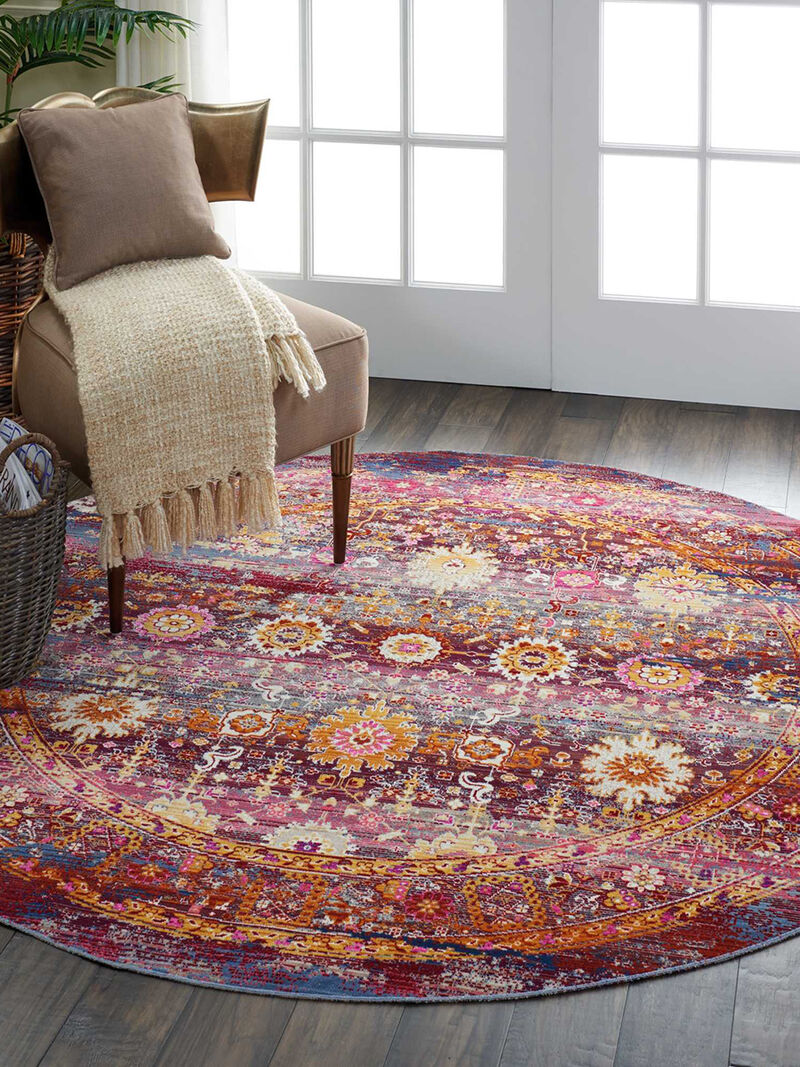 Vintage Kashan VKA03 Red/Multicolor 4'6" x 6'6" Rug