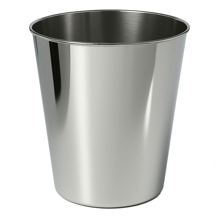 Remi Modern Classic Textured Steel 2-Gallon Wastebasket