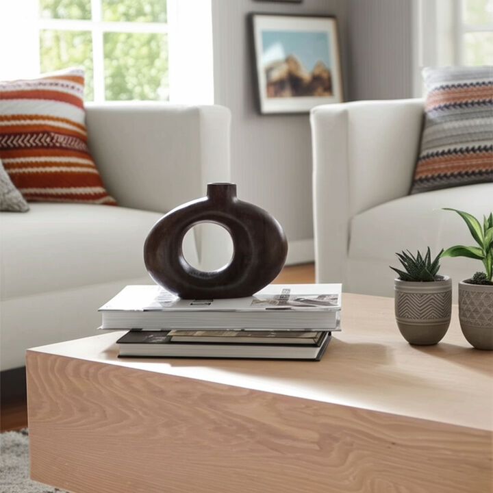 10x7" Cut-out Wood Vase