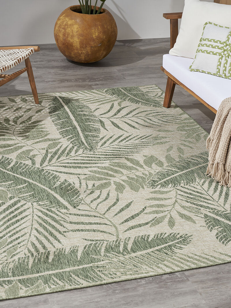 Garden Oasis GOA02 Ivory/Green 5' x 7' Rug