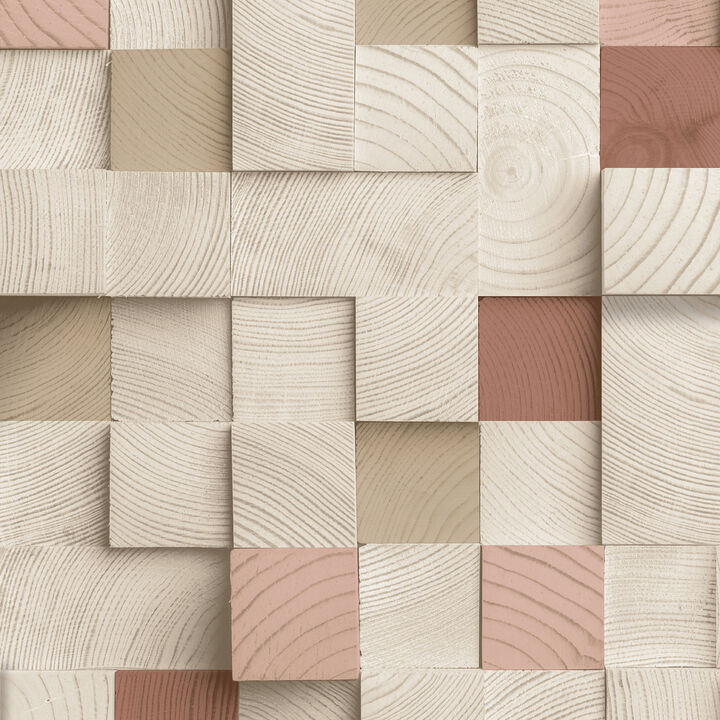 Wood Blocks Wallpaper