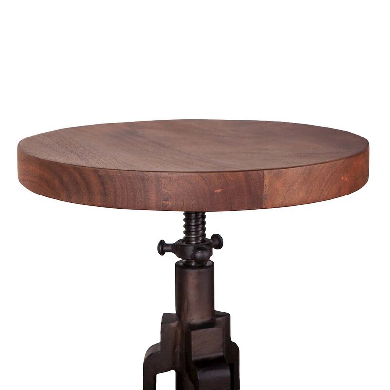 World Interiors Blayne Adjustable Height Stool in Walnut Finish image number 1