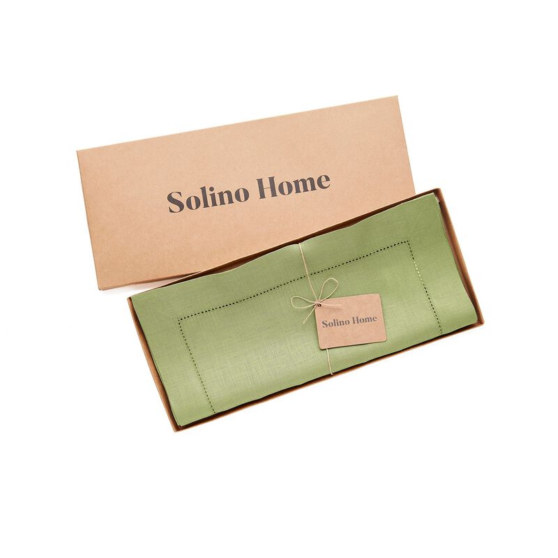 Solino Home Fete 100% Linen Tablecloth &ndash; Handcrafted, Machine Washable, Perfect for Holiday and Everyday Dining