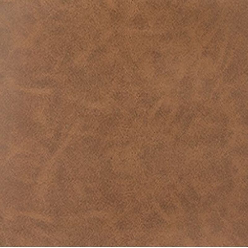 Cia Dining Side Chair Set of 2, Brown Faux Leather, Metal Frame Gold image number 6