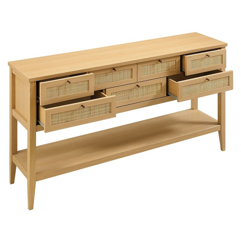 Soma 62 Inch Rattan Console Table image number 5