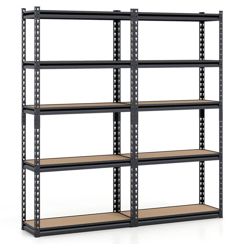 Set of 2 5-Tier Heavy-Duty Garage Shelving Units with 2200 LBS Capacity image number 0