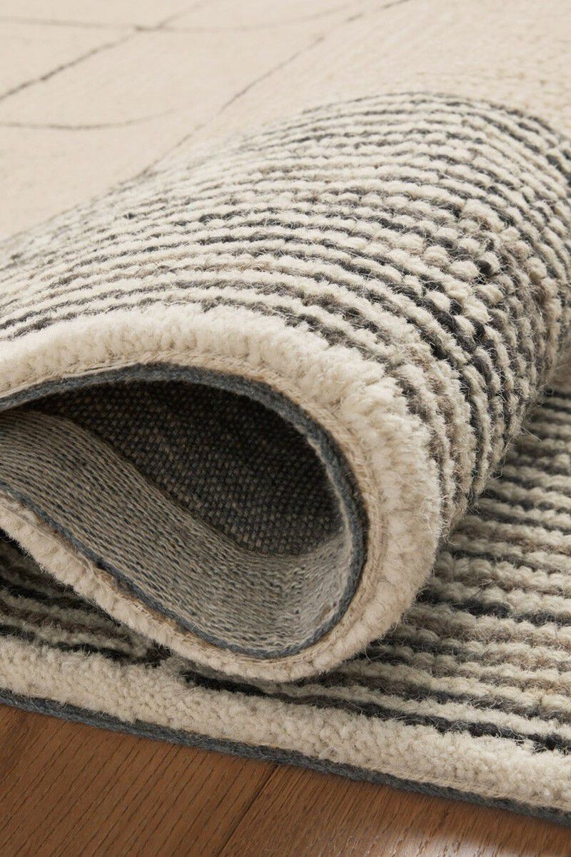 Francis FRA02 Cream/Black 8'6" x 12' Rug image number 6
