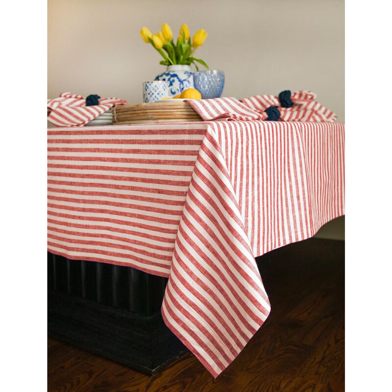 Linen Tablecloth - Amalfi Stripe