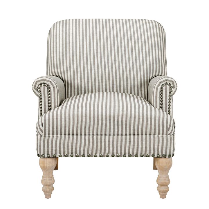 DHP Jaya Accent Chair, Living Room Armchairs, Blue Stripe