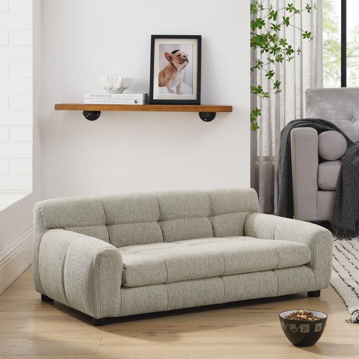 38 Inch Dog Sofa Soft Pet Furniture with High Back & Armrests for Small and Medium Dogs