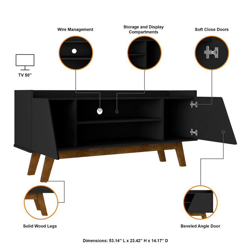 Marcus Small TV Stand in Black