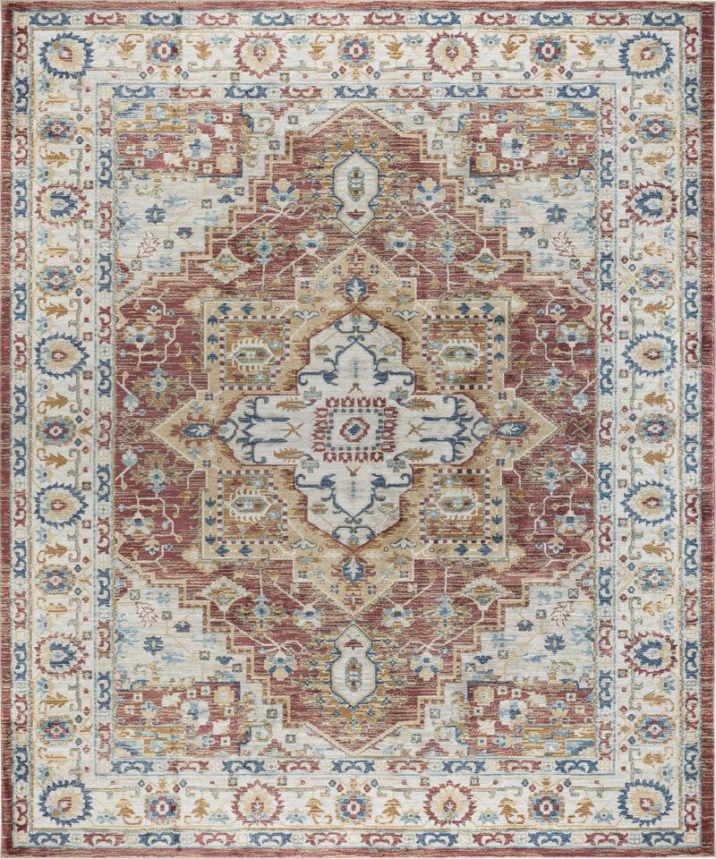 Pasargad Home Turkish Heritage Design Rust Area Rug