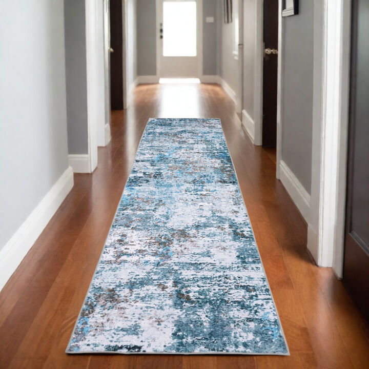 HomeRoots Abstract Distressed Runner Rug