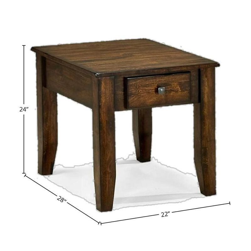 22" x 28" End Table in Raisin