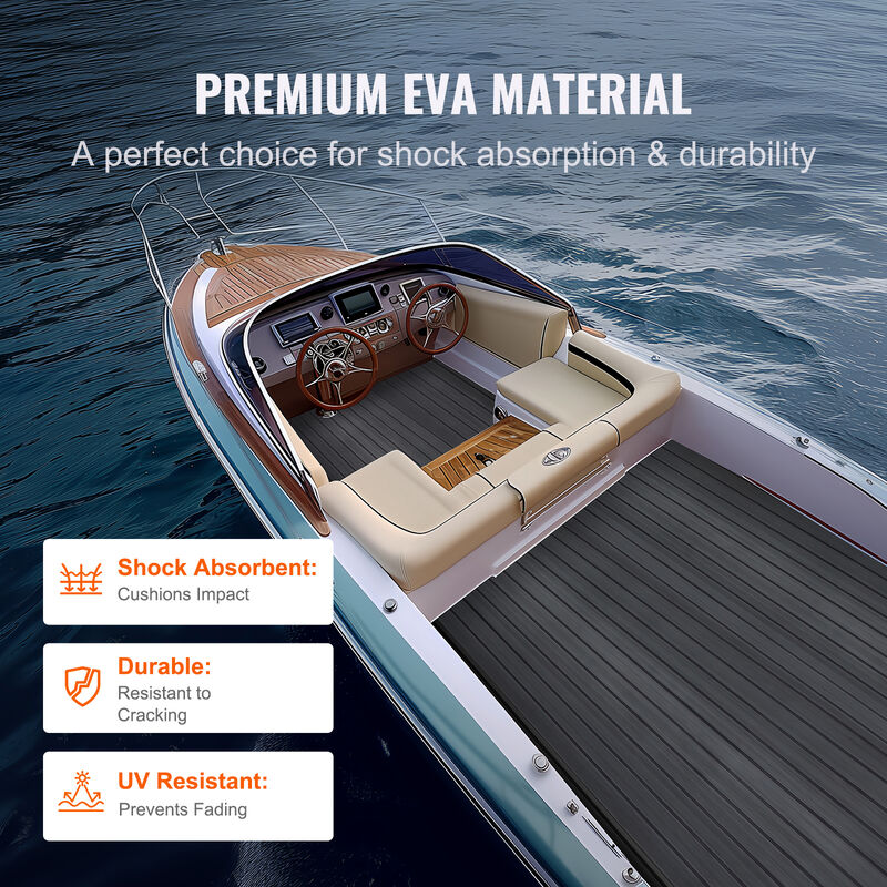 EVA Foam Boat Decking 94.5" x 23.6" Self-Adhesive Marine Flooring image number 3