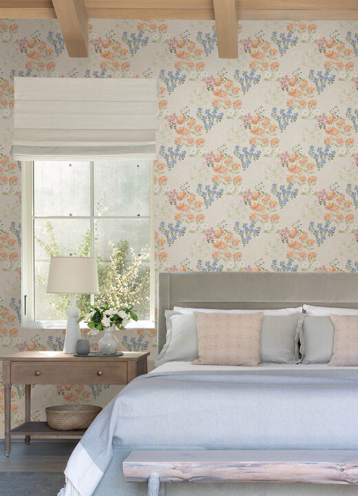 Cultivate Pastel Springtime Blooms Wallpaper (Set of 2)