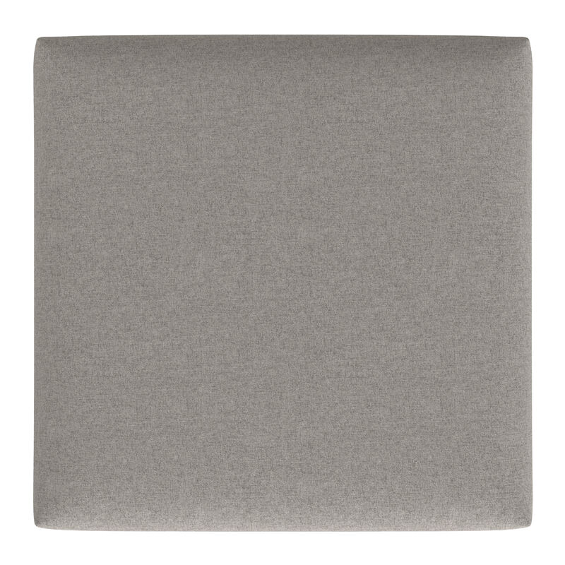 Rebecca 36 inch Wide Contemporary Square Mid Century Coffee Table Storage Ottoman with Lift Up Lid in Cloud Grey Polyester Linen, Assembled