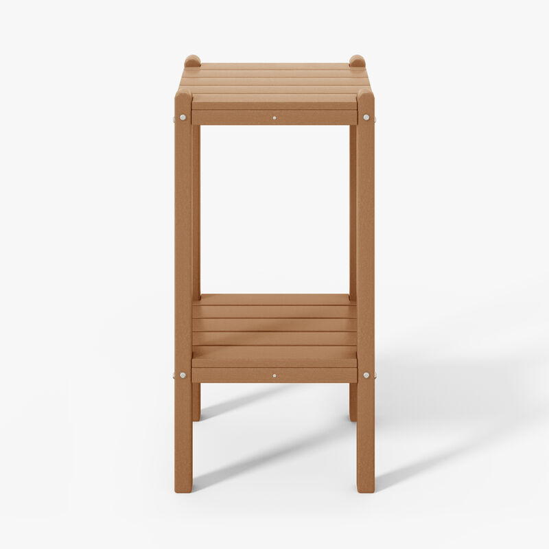 WestinTrends 36" Outdoor Adirondack HDPE 2-Tier Patio Side Table